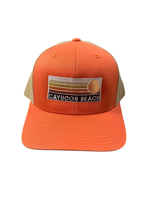 Cayucos Beach Sun Horizon Curved Bill Trucker