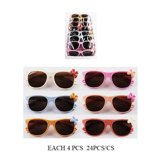 Bow Pointed Wayfarer Kids Sunglasses