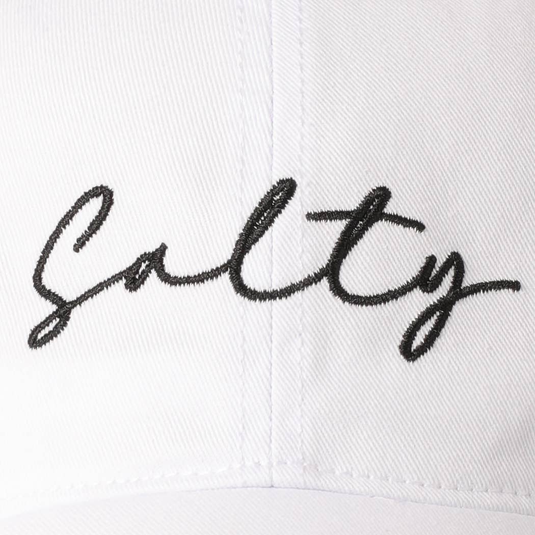 CAYUCOS Salty Lettering Embroidery Baseball Cap: One Size