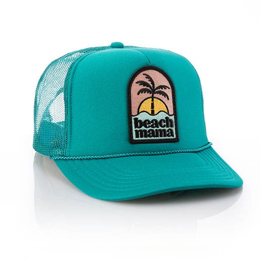 BEACH MAMA PATCH TRUCKER HAT