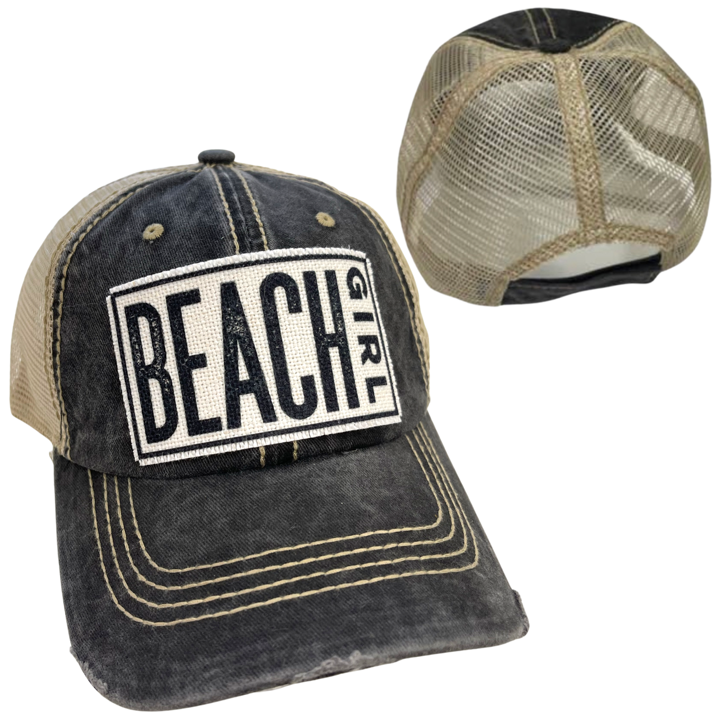 BEACH GIRL | WOMAN'S HAT | DISTRESSED