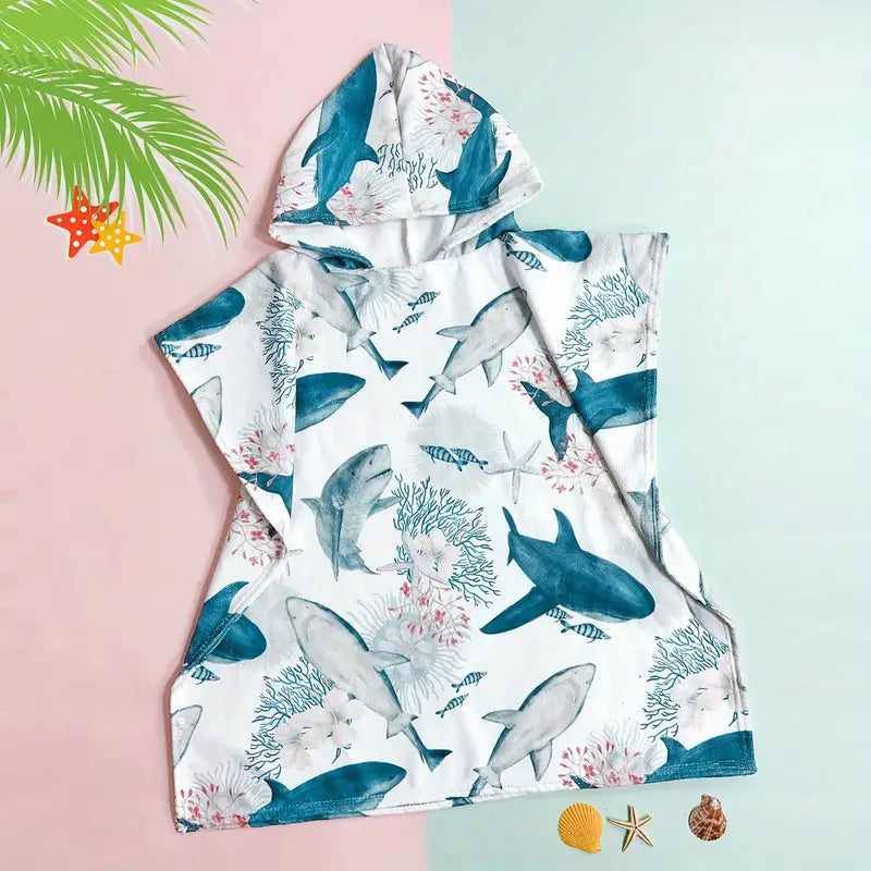KIDS HOODED BEACH TOWEL COVERUP