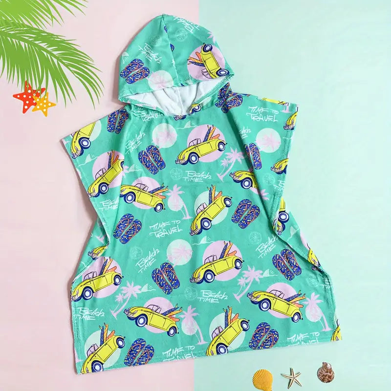 KIDS HOODED BEACH TOWEL COVERUP