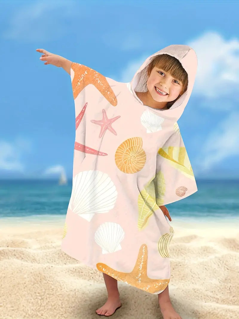 KIDS HOODED BEACH TOWEL COVERUP