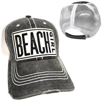 BEACH GIRL | WOMAN'S HAT | DISTRESSED