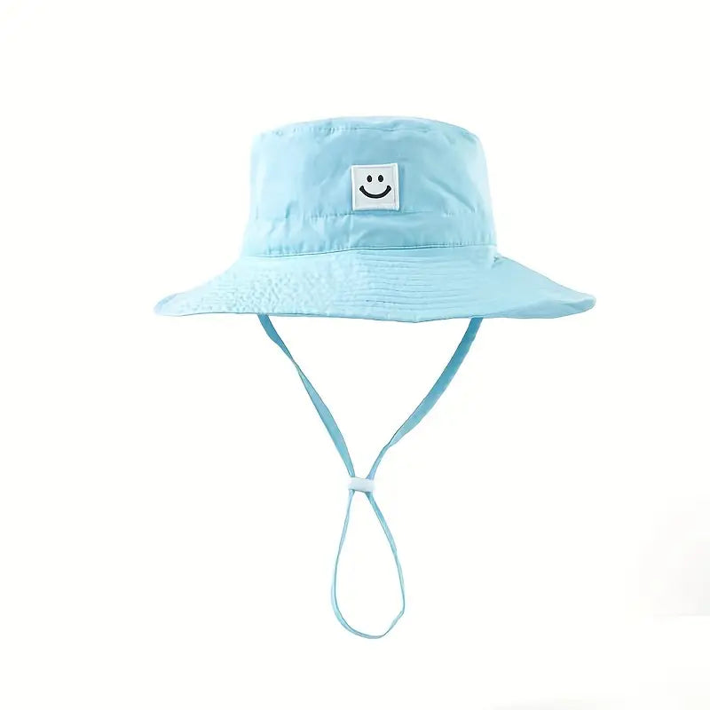 Trendy Versatile Sunshade Bucket Hat With Smile Embroidery