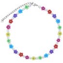 Puka Shell 16" Necklace For Girls - Fimo Daisy- PC Rainbow Daisy