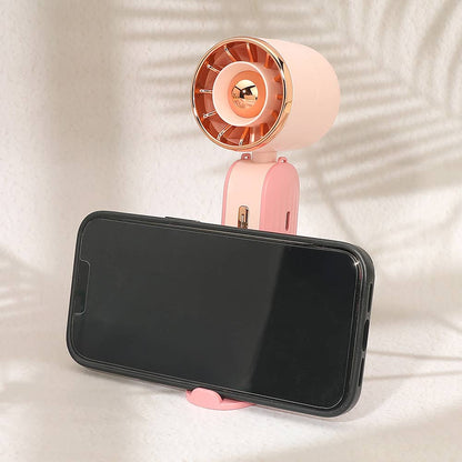 Light Up Phone Stand Portable Handheld Mini Fan