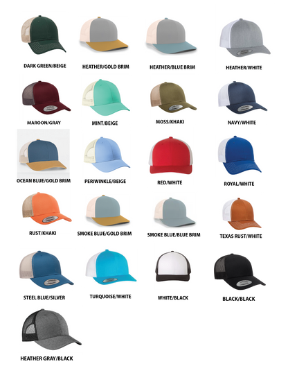 CUSTOM Sunset - Leather Patch Hat - CUSTOMIZABLE: Rust/Khaki