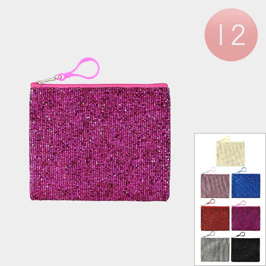 Glittered Mini Pouch Bags