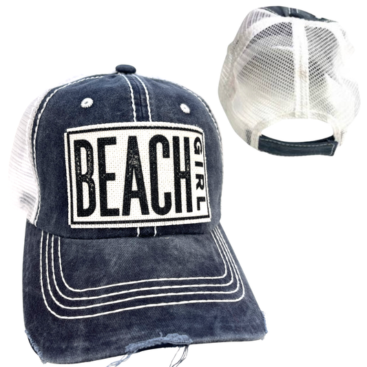 BEACH GIRL | WOMAN'S HAT | DISTRESSED