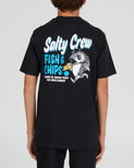 Fish & Chips Boys Black S/S Tee