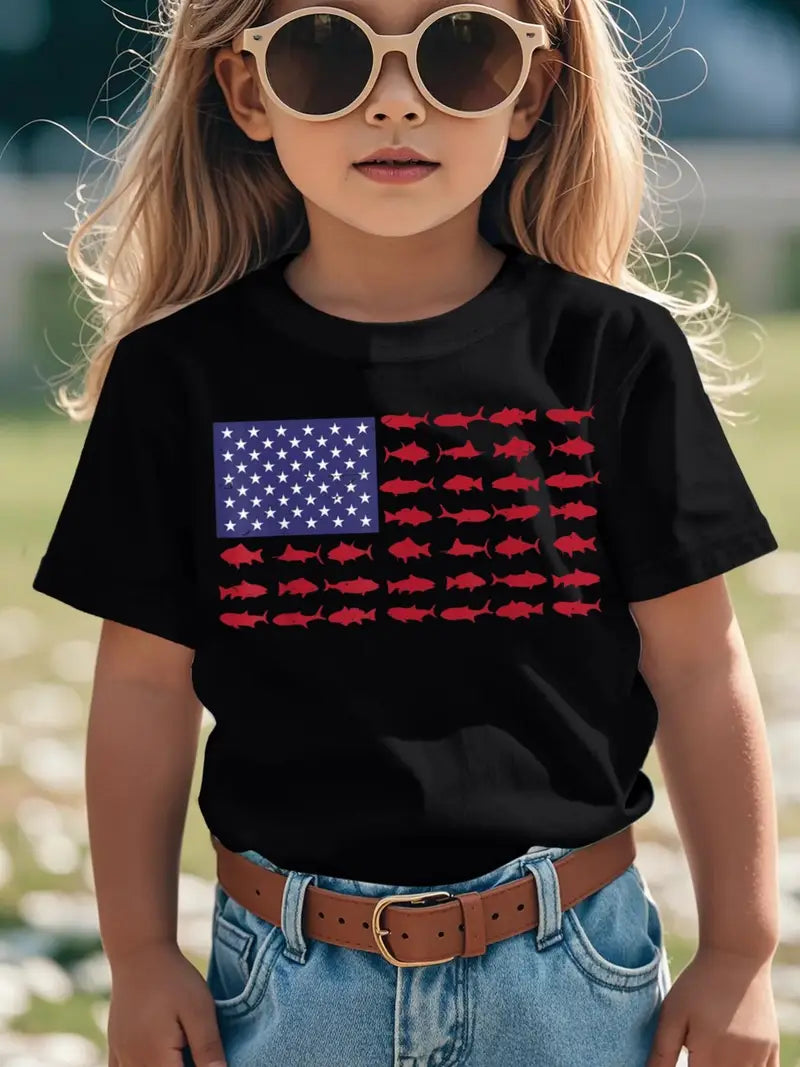 Cayucos Kids American Flag Shirt