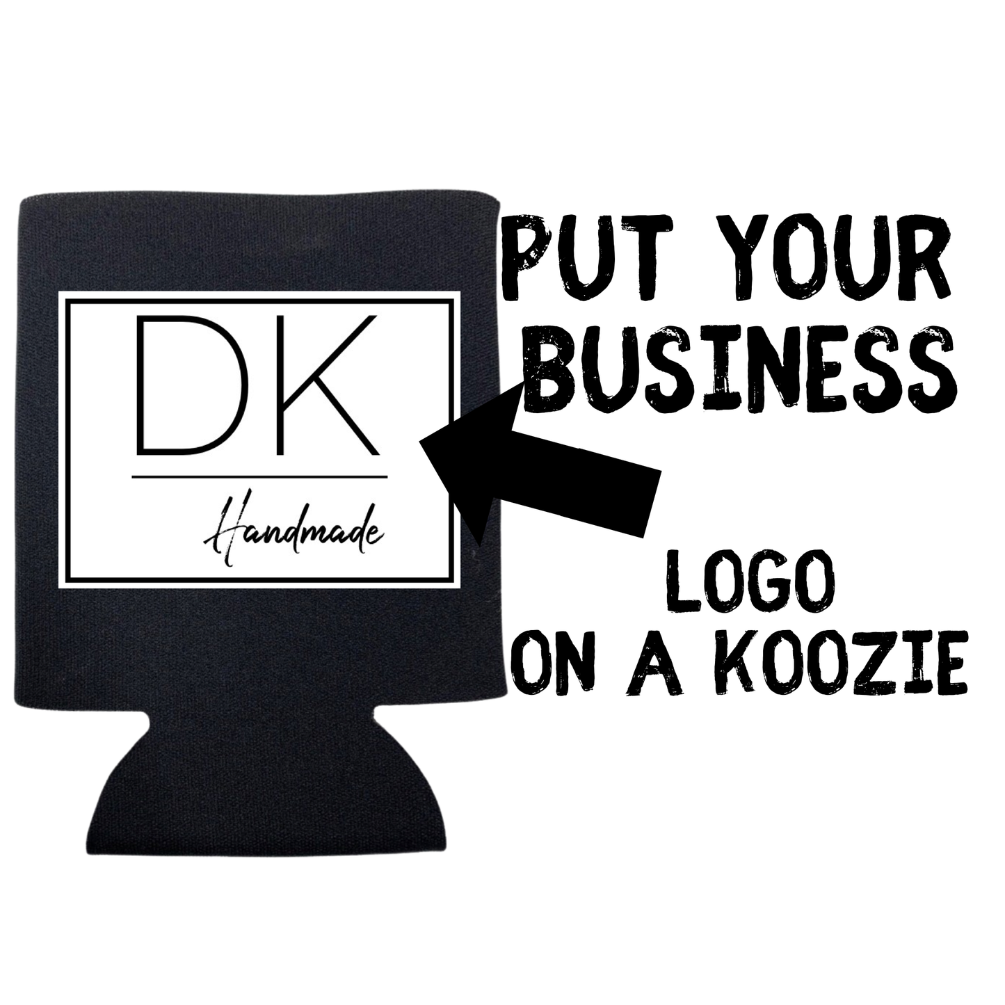 PERSONALIZED CAN KOOZIE: Black / Slim