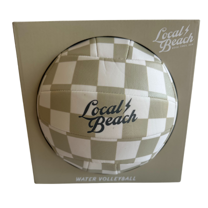 Local Beach Tan Checker Beach & Water Volleyball Size 5: Tan Checker
