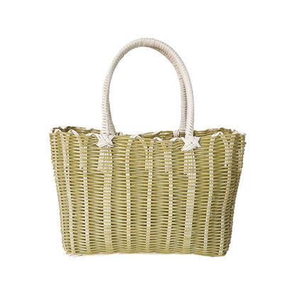 Basket Weave Tote Bag / Shoulder Bag