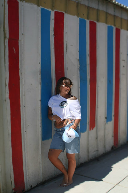 Cayucos Women Blank Short Cropped T-Shirt