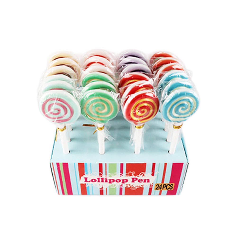 Swirl Lollipop Ball Pens