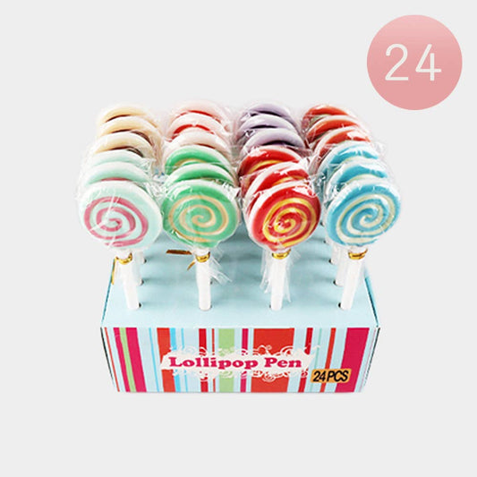 Swirl Lollipop Ball Pens