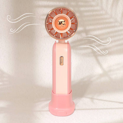 Light Up Phone Stand Portable Handheld Mini Fan
