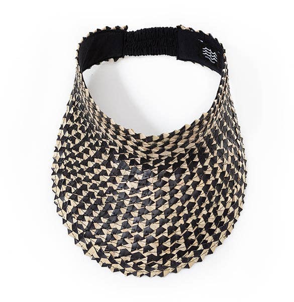 Playa Straw Visor: Blk/Nat