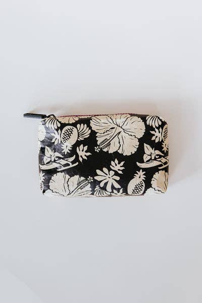 Adventure Pouch - Black + Tan Aloha