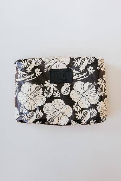 Adventure Pouch - Black + Tan Aloha
