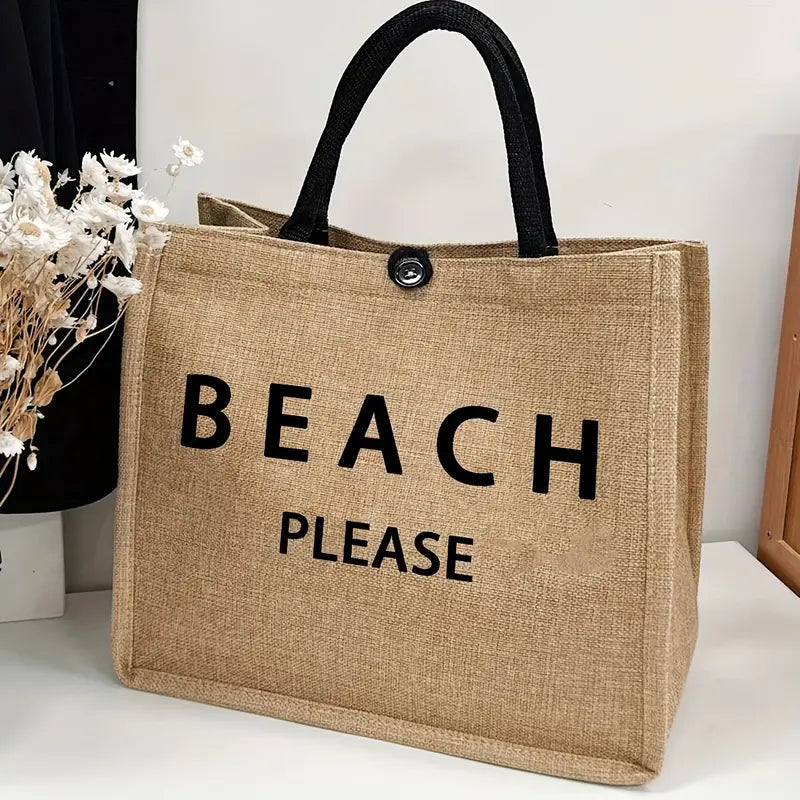 CSC Beach Letter Print Tote Bag
