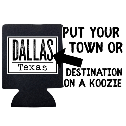 PERSONALIZED CAN KOOZIE: Black / Slim