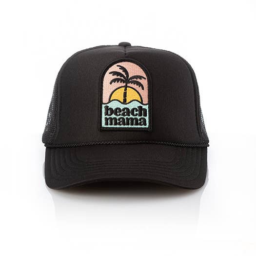 BEACH MAMA PATCH TRUCKER HAT