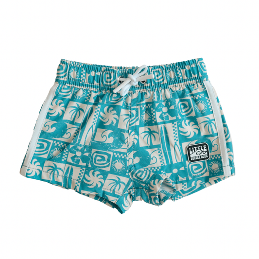 Vintage Blue Swell Swim Trunks