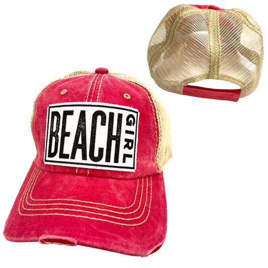 BEACH GIRL | WOMAN'S HAT | DISTRESSED