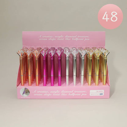 Crown Diamond Twist Top Ball Pens