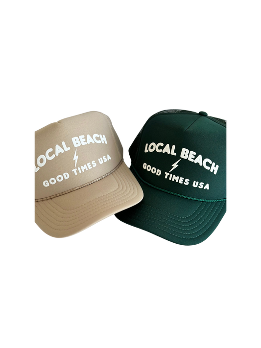 Good Times USA Trucker Hat: Khaki