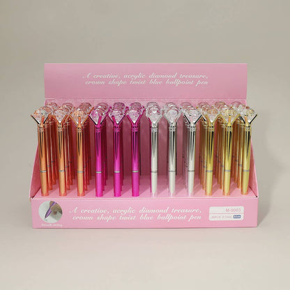 Crown Diamond Twist Top Ball Pens