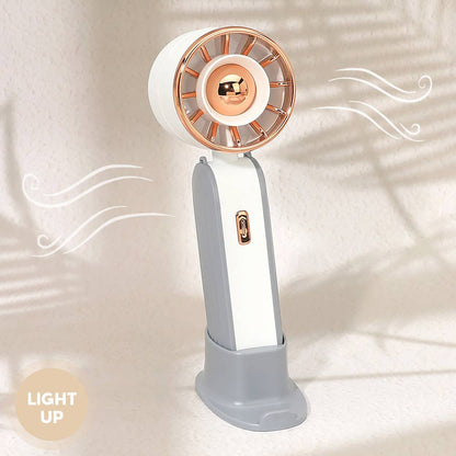 Light Up Phone Stand Portable Handheld Mini Fan
