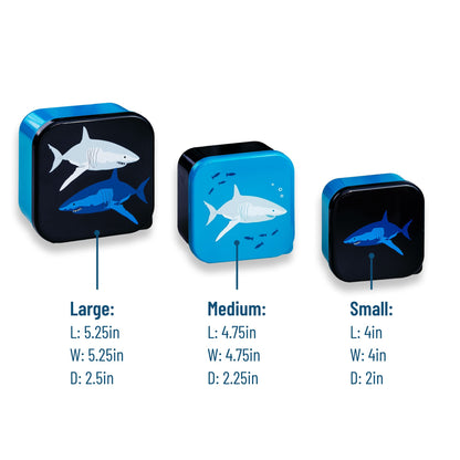 Sharks Nested Snack Containers