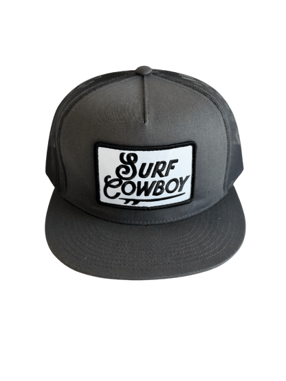 Surf Cowboy Trucker Hat: Gray