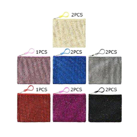Glittered Mini Pouch Bags