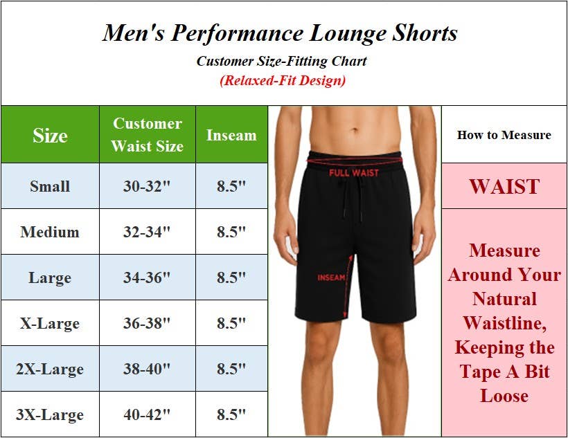 Men's Classic Poly Tech Lounge Shorts (S-3XL)