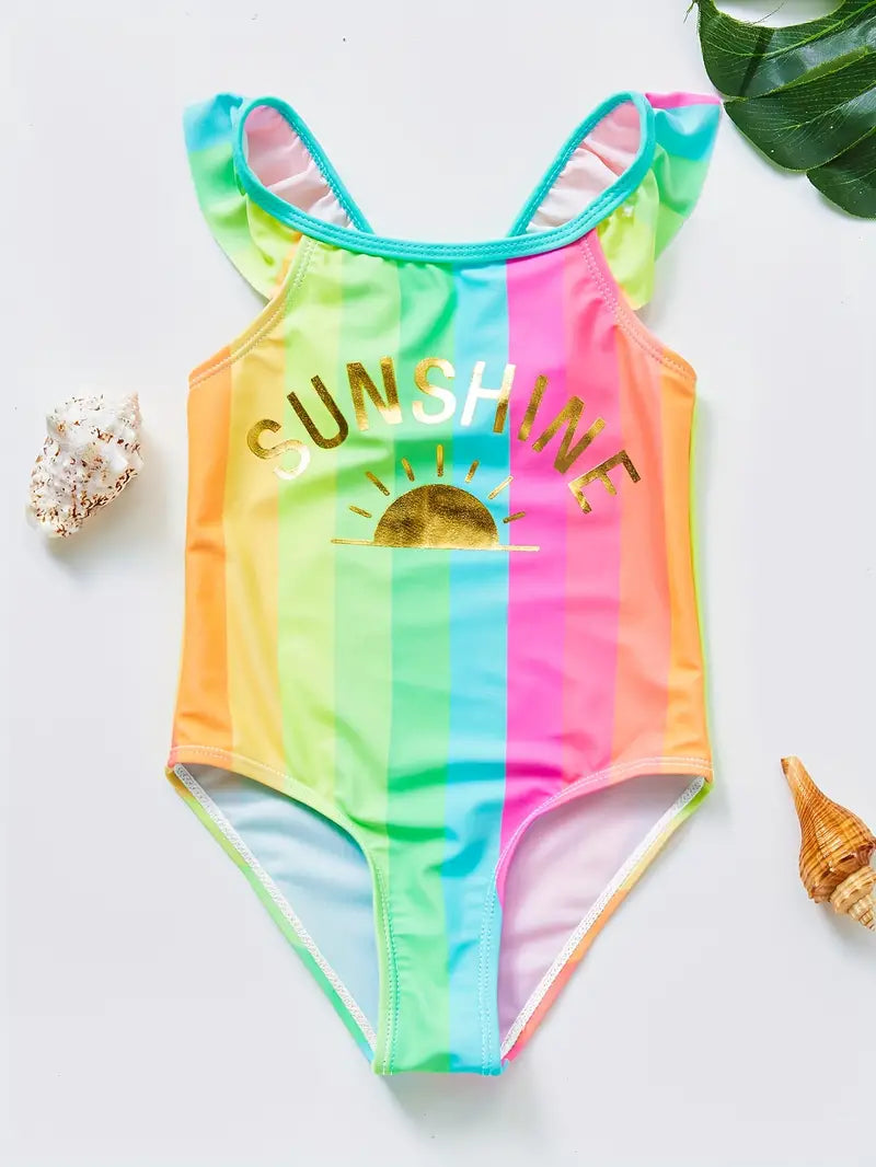 CSC Rainbow Color One-piece Swimsuit
