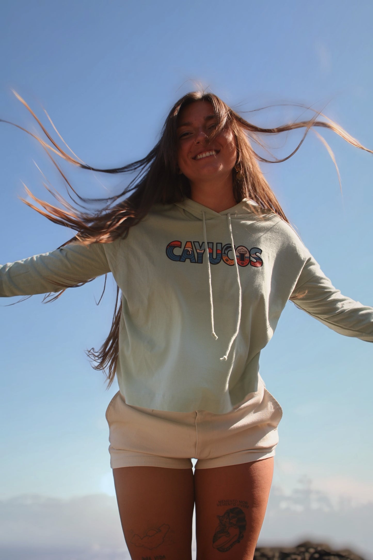 Cayucos Women's Long Sleeve Hooded T-Shirt