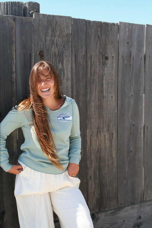 Cayucos Womens Old Pier Zip Up Hood