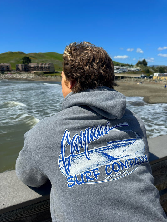 Cayucos Mens Old Pier Zip Up Hood
