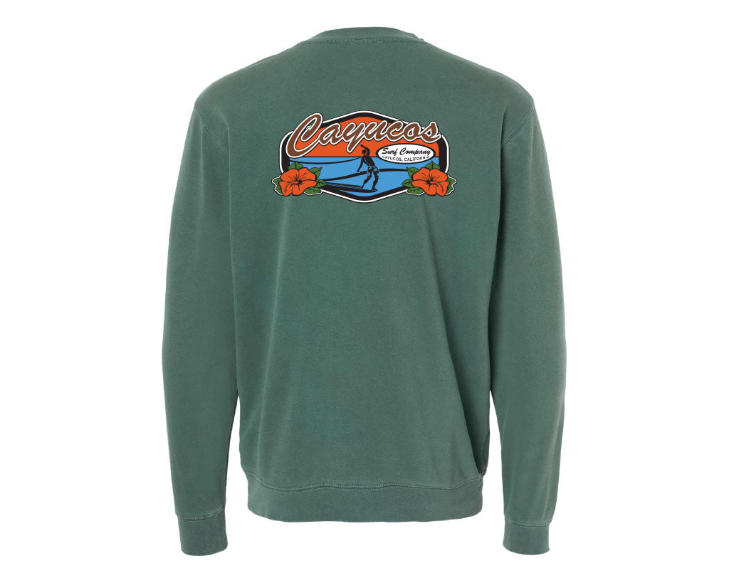 Cayucos Sunset Surfer Crew Neck
