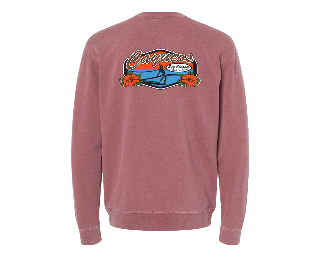 Cayucos Sunset Surfer Crew Neck