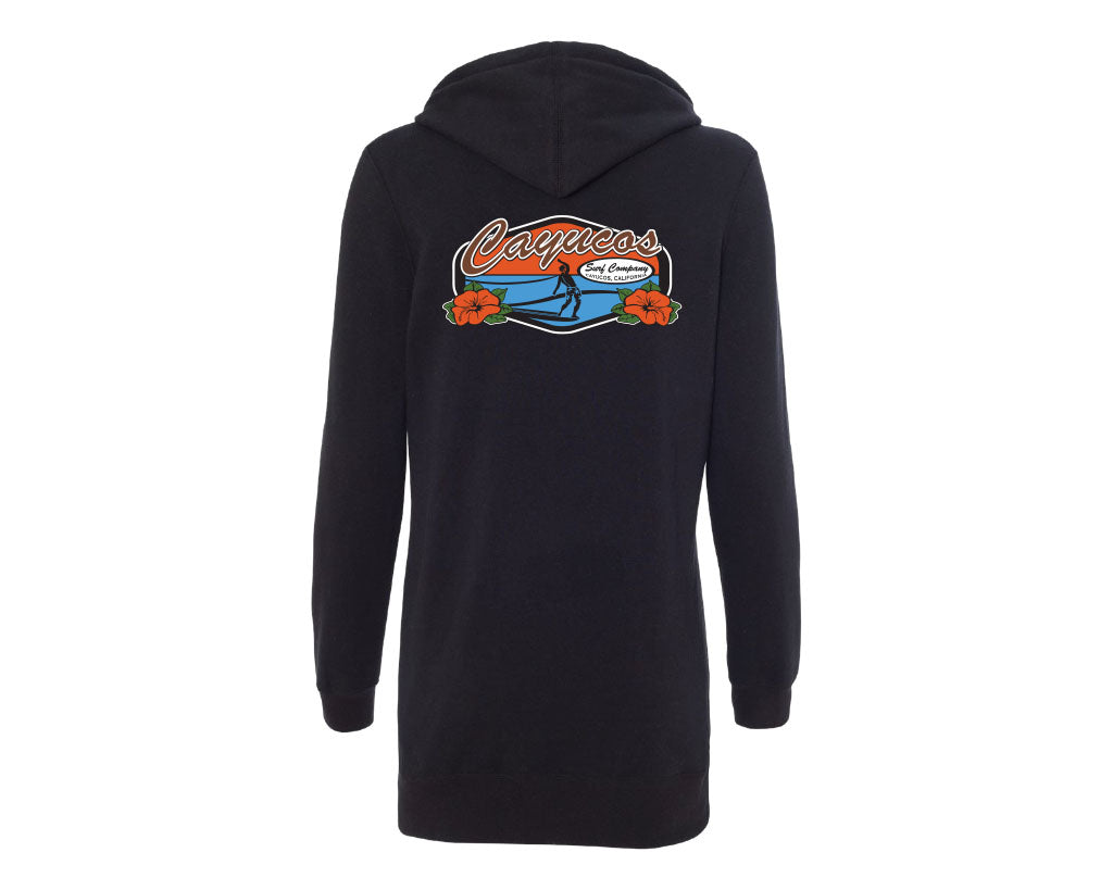 CAYUCOS SUNSET SURFER WOMEN SWEATSHIRT DRESS