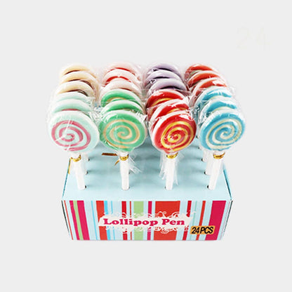 Swirl Lollipop Ball Pens