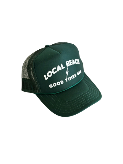 Good Times USA Trucker Hat: Khaki