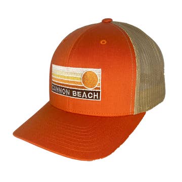 Sun Horizon Curved Bill Trucker Brown Tan